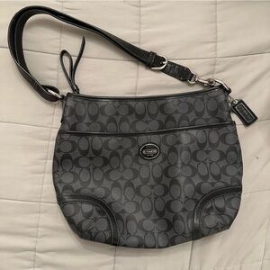 Coach Charcoal and Black Signature Bag